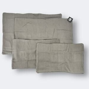 Restoration Hardware Textured Chevron Pillow Sham Lot Of 4 Standard Lumbar Fog